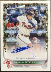 Bryson Stott #WHA-BS Baseball Cards 2022 Topps Holiday Autographs Prices