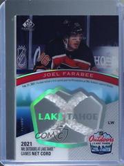 Joel Farabee #LTN-JF Hockey Cards 2021 SP Game Used NHL Lake Tahoe Games Net Cord Relics Prices
