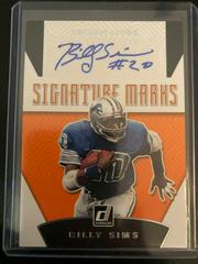 Billy Sims #SM 38 Football Cards 2019 Donruss Signature Marks Autographs Prices
