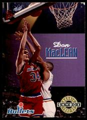 Don MacLean Basketball Cards 1992 Skybox Prices