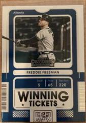 Freddie Freeman #WT-FF Baseball Cards 2021 Panini Contenders Winning Tickets Prices