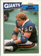 Brad Benson #21 Football Cards 1987 Topps Prices