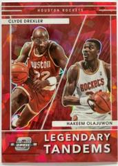 Hakeem Olajuwon, Clyde Drexler [Red Ice] #10 Basketball Cards 2021 Panini Contenders Optic Legendary Tandems Prices