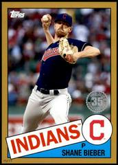 Shane Bieber [Gold] Baseball Cards 2020 Topps 1985 35th Anniversary Prices