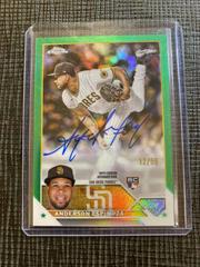 Anderson Espinoza [Green] Baseball Cards 2023 Topps Chrome Rookie Autographs Prices