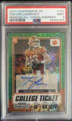 Trevor Lawrence [Autograph Premium Green Shimmer] #101 Football Cards 2021 Panini Contenders Draft Picks Prices
