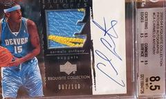 Carmelo Anthony [Autograph Patch] #76 Basketball Cards 2003 UD Exquisite Collection Prices