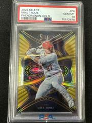 Mike Trout [Gold] #P6 Baseball Cards 2022 Panini Select Phenomenon Prices
