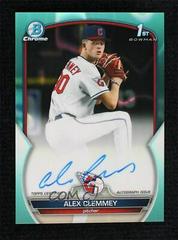 Alex Clemmey [Aqua Lava] Baseball Cards 2023 Bowman Draft Chrome Prospect Autographs Prices