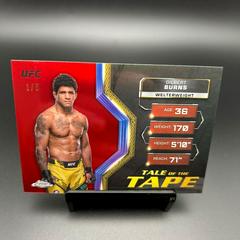 Gilbert Burns [Red Refractor] #TFT-14 Ufc Cards 2024 Topps Chrome UFC Tale of the Tape Prices