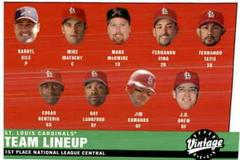 St. Louis Cardinals [Team Lineup] Baseball Cards 2001 Upper Deck Vintage Prices