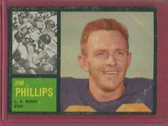 Jim Phillips Football Cards 1962 Topps Prices