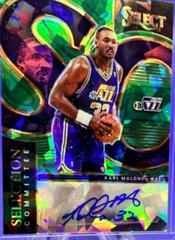 Karl Malone [Green Ice] Basketball Cards 2021 Panini Select Selection Committee Signatures Prices