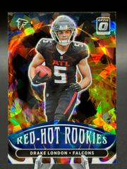 Drake London [Ice] #RHR-3 Football Cards 2022 Panini Donruss Optic Red Hot Rookies Prices