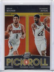 Deandre Ayton, Devin Booker [Gold] Basketball Cards 2021 Panini Contenders Optic Pick n Roll Prices