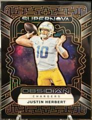 Justin Herbert [Orange Electric Etch] #8 Football Cards 2023 Panini Obsidian Supernova Prices