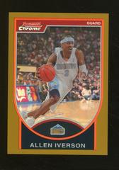 Allen Iverson [Gold Refractor] Basketball Cards 2007 Bowman Chrome Prices