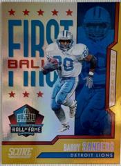 Barry Sanders [Gold Zone] #9 Football Cards 2023 Panini Score First Ballot Prices