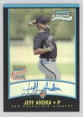 Jeff Andra [Refractor Autograph] Baseball Cards 2001 Bowman Chrome Prices