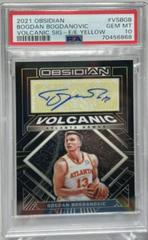 Bogdan Bogdanovic [Yellow] Basketball Cards 2021 Panini Obsidian Volcanic Signatures Prices