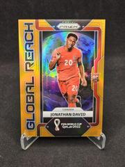 Jonathan David [Orange] Soccer Cards 2022 Panini Prizm World Cup Global Reach Prices