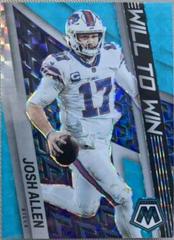 Josh Allen [Blue Fluorescent] Football Cards 2022 Panini Mosaic Will to Win Prices