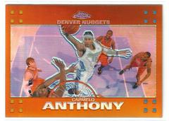 Carmelo Anthony [Orange Refractor] Basketball Cards 2007 Topps Chrome Prices