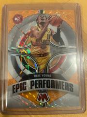 Trae Young [Orange Fluorescent] Basketball Cards 2021 Panini Mosaic Epic Performers Prices