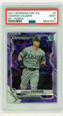 Andrew Vaughn [SP Purple] #5 Baseball Cards 2021 Bowman Chrome Sapphire Prices
