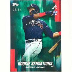 Ronald Acuna [With Bat Green] #29GR Baseball Cards 2018 Topps on Demand Rookie Sensations Prices