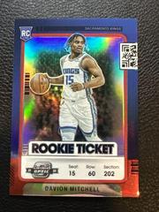Davion Mitchell [Red] #17 Basketball Cards 2021 Panini Contenders Optic Rookies Prices