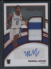 Wendell Moore Jr. [Patch Autograph Red] Basketball Cards 2022 Panini Immaculate Collection Collegiate Prices