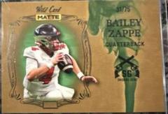 Bailey Zappe [Green Bronze] #SG-1 Football Cards 2022 Wild Card Matte Smoking Guns Prices