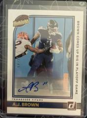 A. J. Brown [Autograph] Football Cards 2022 Panini Donruss Highlights Prices