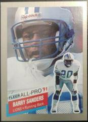 Barry Sanders #9 Football Cards 1991 Fleer All Pro Prices