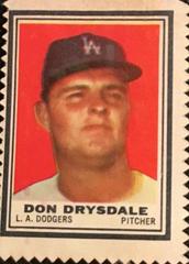 Don Drysdale Baseball Cards 1962 Topps Stamps Prices