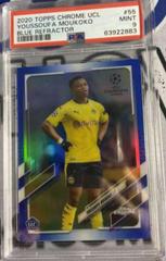Youssoufa Moukoko [Blue] Soccer Cards 2020 Topps Chrome UEFA Champions League Prices