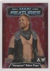 Hangman Adam Page [Red] #MF-13 Wrestling Cards 2022 Upper Deck AEW Main Features Prices