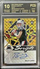 Bailey Zappe [Gold] #RAM-BZ Football Cards 2022 Panini Mosaic Rookie Autographs Prices