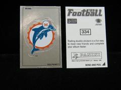 Miami Dolphins [Logo Foil] Football Cards 1989 Panini Sticker Prices