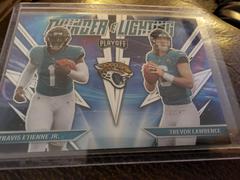 Travis Etienne Jr, Trevor Lawrence #TL-17 Football Cards 2021 Panini Playoff Thunder & Lightning Prices
