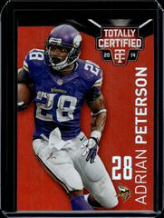 Adrian Peterson [Mirror Platinum Red] #52 Football Cards 2014 Panini Totally Certified Prices