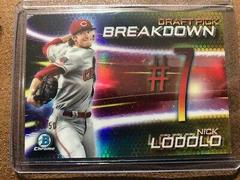 Nick Lodolo [Gold Refractor] #BSB-NL Baseball Cards 2019 Bowman Draft Chrome Pick Breakdown Prices