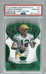 Aaron Rodgers [Green Die Cut] #2 Football Cards 2013 Panini Crown Royale Prices