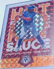 Francisco Lindor [Reactive Orange] #HS2 Baseball Cards 2021 Panini Mosaic Hot Sauce Prices