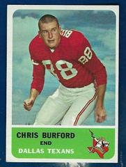 Chris Burford Football Cards 1962 Fleer Prices