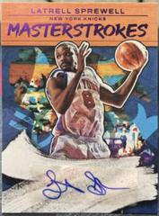 Latrell Sprewell [Violet] #MS-LSK Basketball Cards 2022 Panini Court Kings Masterstrokes Prices