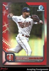 Royce Lewis [Red] #92 Baseball Cards 2022 Bowman Chrome Prices