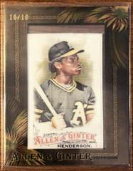 Rickey Henderson [Mini Framed Cloth] #296 Baseball Cards 2016 Topps Allen & Ginter Prices