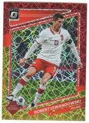 Robert Lewandowski [Optic Red and Gold Velocity] Soccer Cards 2021 Panini Donruss Road to Qatar Prices